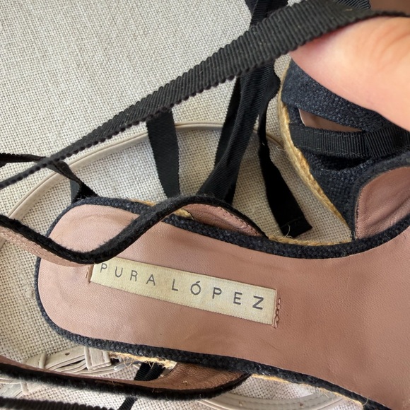 Neiman Marcus, REVOLVE Free People Brand  Wedge platform espadrille Black LOVE - Picture 8 of 10